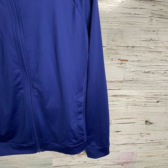 Adidas sweater jacket athletic size small purple blue with black stripes small - Picture 3 of 12
